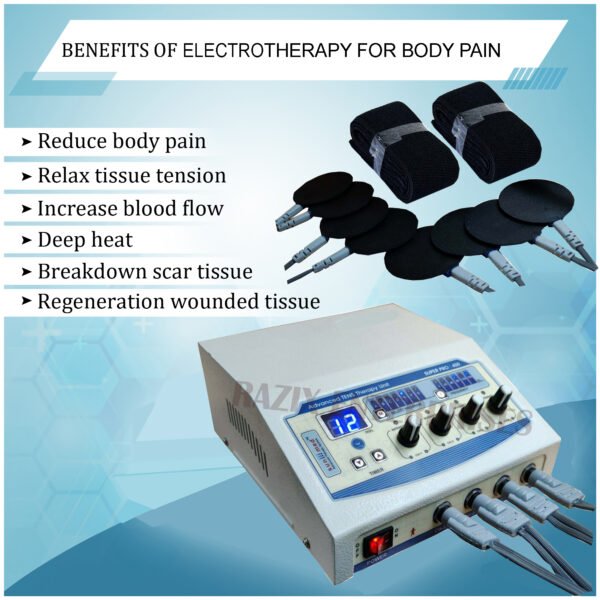 Electrotherapy muscle stimulator 4 channel Personal and Professional Use Machine - Image 2