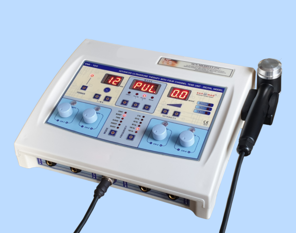 Professional Unit Combined Therapy- 1 MHz Ultrasound and 4 Channel TENS Therapy Machine